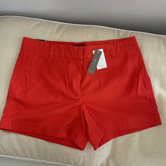 J. Crew Pants - J Crew Women's Classic Chino Shorts Cotton Orange Size 10 NWT